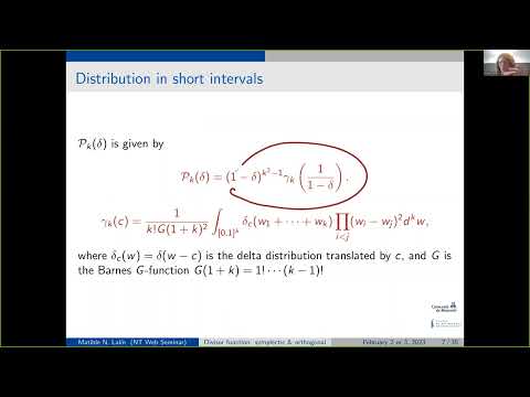 Matilde Lalín: Distributions of sums of the divisor function over function fields (NTWS 157)