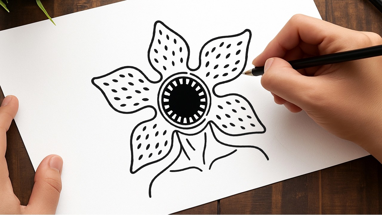 How to Draw a Demogorgon Step by Step | Easy Stranger Things Drawing Tutorial