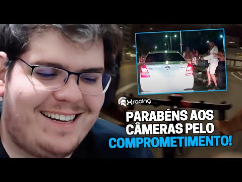 CASIMIRO REAGE: OBSERVAÇÕES DIÁRIAS (EP. 198) PASSANDO NA MANIFESTAÇÃO - XRACING |Cortes do Casimito