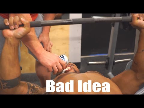 Beer Drinking 405lb Bench Challenge