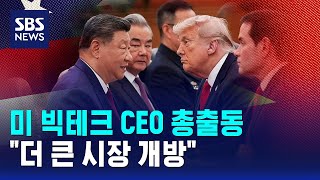 미 빅테크 CEO 총출동.."더 큰 시장 개방" / SBS