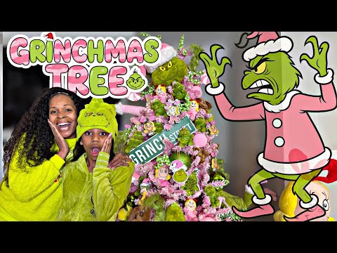 OMG We Decorated a PINK Grinch Christmas Tree and It's INSANE! 🎄💗