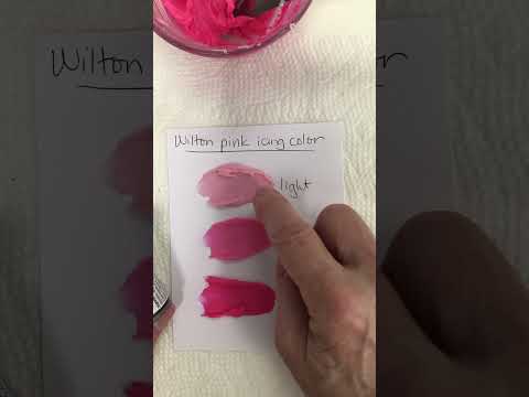 Wilton pink food coloring demo  #foodcoloring  #cakedecorating #cakedecoratingtips