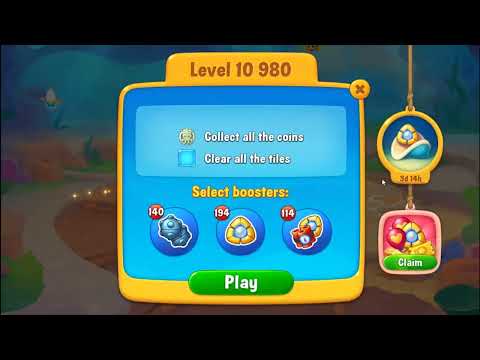 FISHDOM: 🐠🐬🦈 💥💥 Level 10978, 10979, 10980 💥💥 No Boosters 💣🧨 💥💥