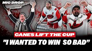 The Carolina Hurricanes Lift The Cup | Stanley Cup Final Game 6 Mic Drop