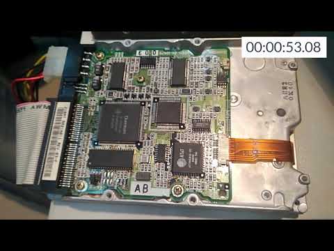 Звук работы старого жесткого диска HDD Quantum ProDrive LPS 210