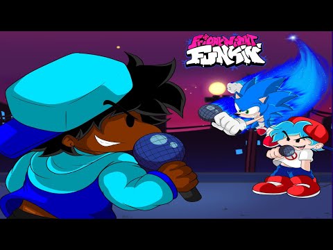 Friday night funkin' crazygamer VS Boyfriend and Sonic the hedgehog!? (custom dialogue)