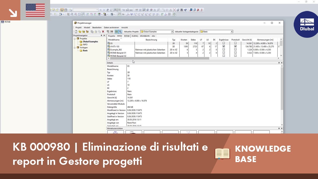 KB 000980 | Eliminazione di risultati e report in Gestore progetti