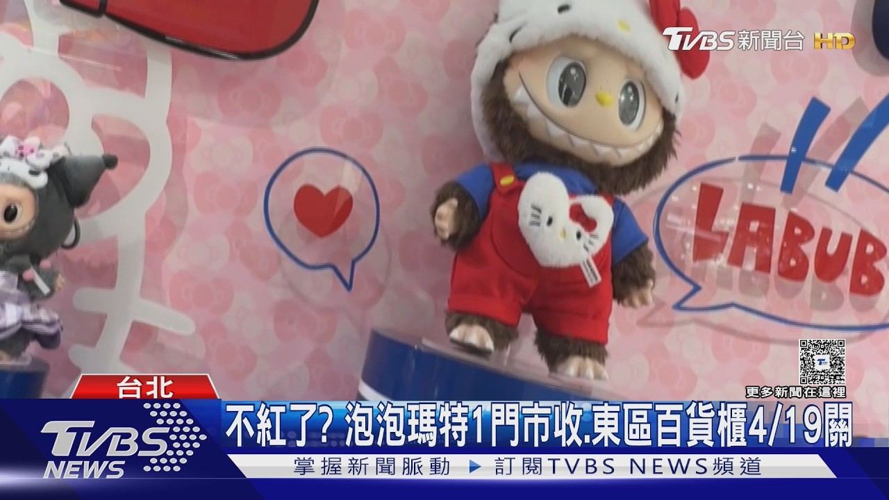 影音/不紅了?泡泡瑪特東區百貨門市開3年收攤 專家曝「退燒關鍵」