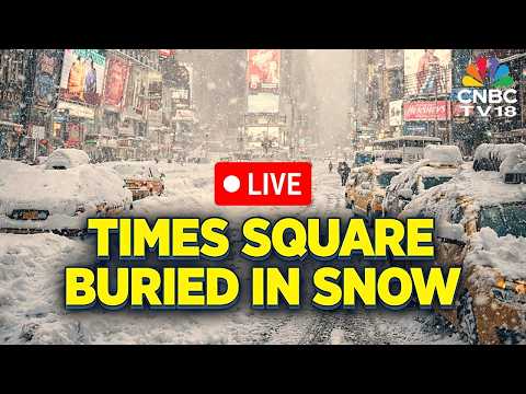 New York's Times Square Snow Storm LIVE Cam | NYC Under Snow Emergency | USA Weather News | N18G