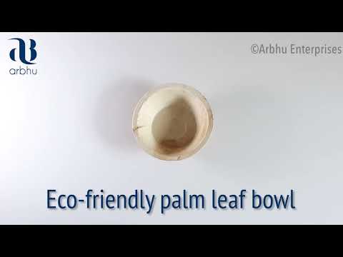 Natural Eco friendly Disposable Biodegradable Areca Palm Leaf Round 5 inch Bowl