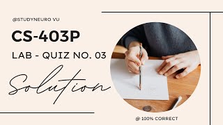 Download the video "#cs403p#cs403p quiz 4 |cs 403p lab-quiz 4 2022| CS403 LAB QUIZ NO.4| CS 304 Practical||Quiz No2 2022"