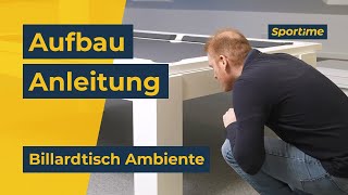 Aufbau-Anleitung für den Schiefer Billardtisch Ambiente von Stradivari