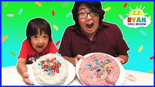 Cake Challenge Parent vs Kid Family Fun Activities with Ryan ToysReview