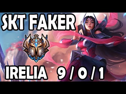 SKT Faker IRELIA vs KARMA (MID) Ranked Challenger Korea