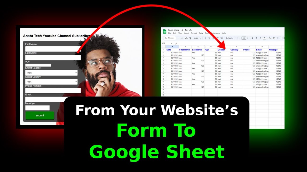 How To Send Data From Website Form to Google Sheet - Use Google Sheet to collect website form data