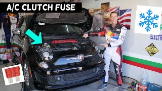 FIAT 500 AC CLUTCH FUSE LOCATION REPLACEMENT, AC COMPRESSOR CLUTCH NOT WORKING