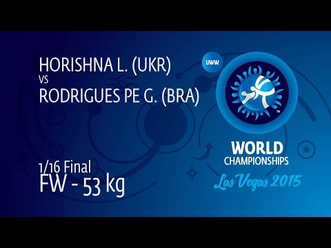 1/16 FW - 53 kg: L. HORISHNA (UKR) df. G. RODRIGUES PE (BRA) by FALL, 10-0