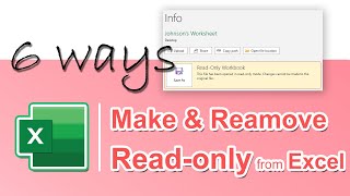 How to Make/Remove Read-only from Excel | Excel Read-only Change