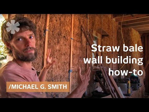 How to build a straw bale wall: natural building expert tips