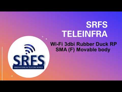 Wi-Fi 3dbi Rubber Duck  RP  SMA (F) Movable body