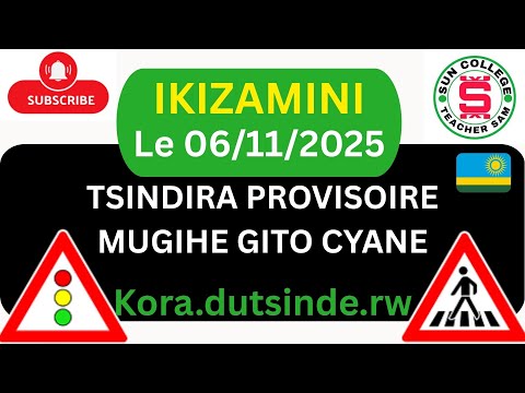 06 11 🚨IKIZAMINI CYA POROVIZWARI CYAKOZWE UYU MUNSI🚨 IBIBAZO N'IBISUBIZO 2025🚨 SAM TEACHER 🚨