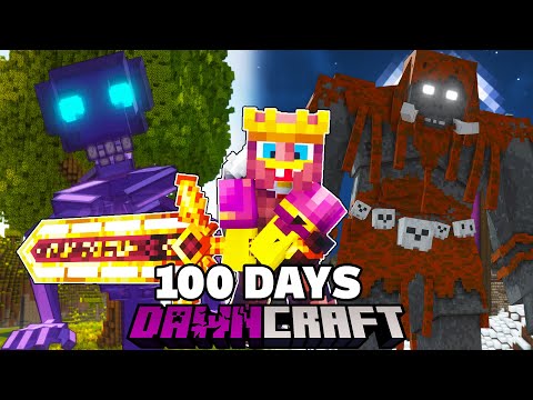 I Survived 100 Days in DAWNCRAFT in Minecraft Hardcore