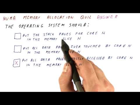 Numa Memory Allocation Solution Quiz - Georgia Tech - HPCA: Part 5