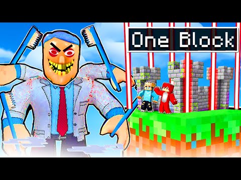 MUTANT ZAHNARZT vs ONE BLOCK BASE! (MINECRAFT)