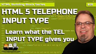 HTML 5 Telephone Input Type | Tel input type | HTML Building Blocks Lesson 28