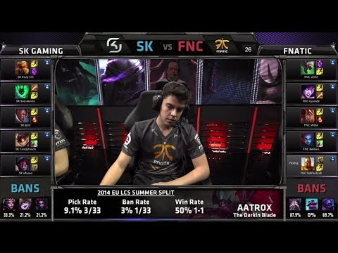 SK Gaming vs Fnatic | S4 EU LCS Summer 2014 Week 4 Day 1 | SK vs FNC W4D1 G1