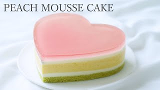 [No색소]러블리 복숭아 무스케이크(천도복숭아) 🍑/Peach (Nectarine) Mousse Cake