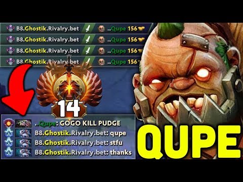 9K MMR GAME!! QUPE TRY PUDGE OFFLANE HARD GAME REVENGE | GENIUS PUDGE