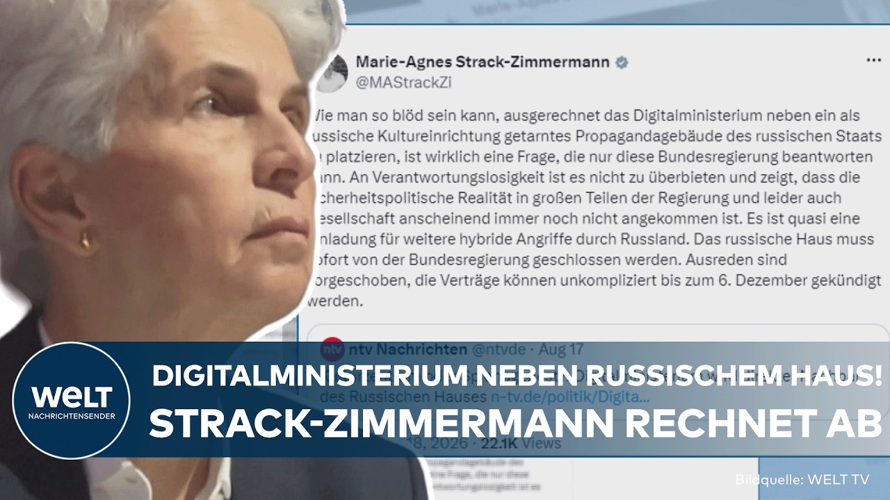 BERLIN: Digitalministerium bezieht Büros neben Russischem Haus! Strack-Zimmermann empört!
