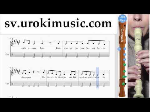 Hur Man Spelar Blockflöjt (Tysk) Michael Jackson - Beat It Noter Tabs Del#2 um-i492