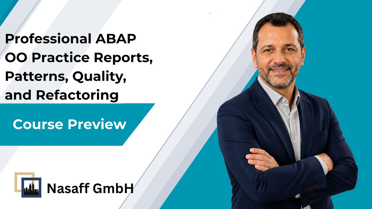 Course Preview - Professional ABAP OO Practice Reports, Patterns, Quality, and Refactoring