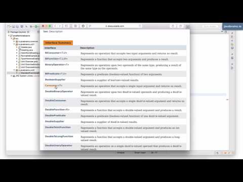 Java 8 Lambda Basics 16 - More Functional Interfaces