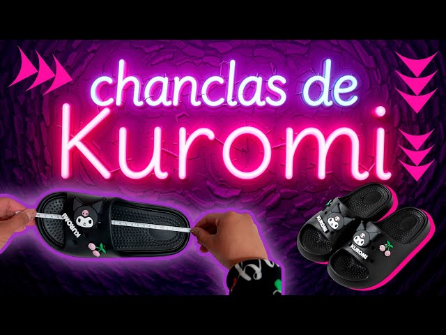 Vídeo relacionado con Hello Kitty Chanclas para Mujer y Niñas, Diseño Kuromi Sandalias de Verano, Talla EU 36/37