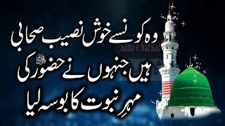 Wo Kon Se Khush naseeb Sahabi Hai Jis Ne Huzoor ﷺ Ki....
