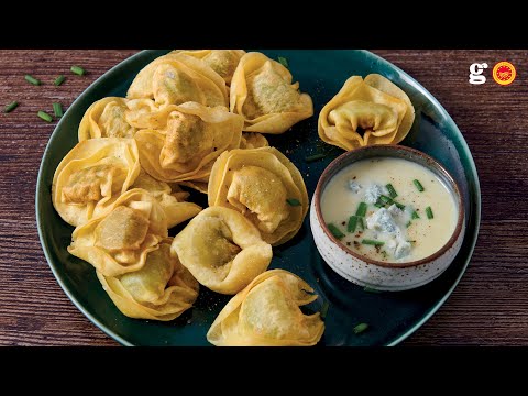 Tortellini fritti con salsa al Gorgonzola DOP ed erba cipollina