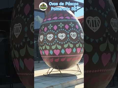 Ovos de páscoa decorados em Pomerode SC #santacatarina #pascoa #mochileiro