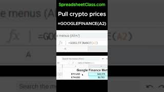 How to pull crypto prices in Google Sheets
