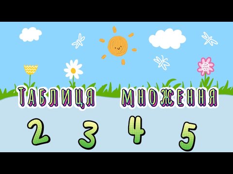 Таблиця множення на 2,3,4,5