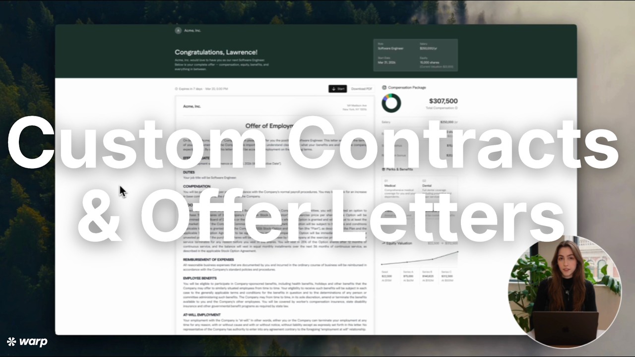Contract Templates and Offer Letters | Warp