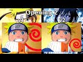Naruto Opening 2 Comparison Versions 1 2 HD 60 Fps