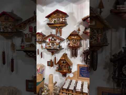 This shop is cuckoo 😜Cuckoo clocks in great gift shop in Munich Germany #cuckooclocks