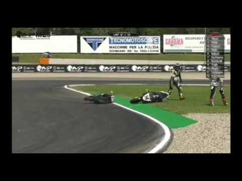 crash autodromo varano - gara mes 125 2020
