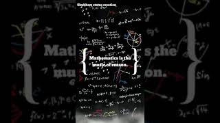 Mathematics Lover WhatsApp Status♥️|Maths Genius Status|Maths Feeling Status|Shubham Status Creation