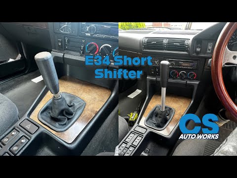 PMC Motorsport short shifter in classic BMW E34 — adaptation and installation