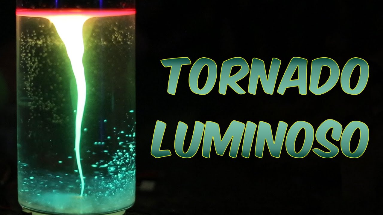 Como fazer um TORNADO LUMINOSO - EXPERIÊNCIA de QUÍMICA e FÍSICA